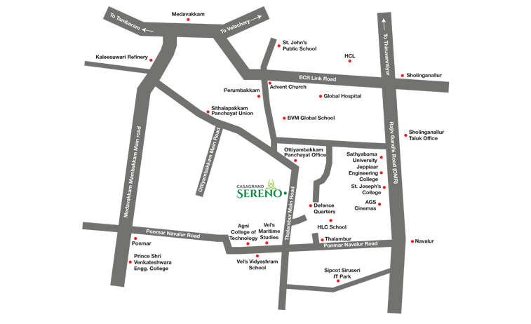 Casagrand Athens Location Map