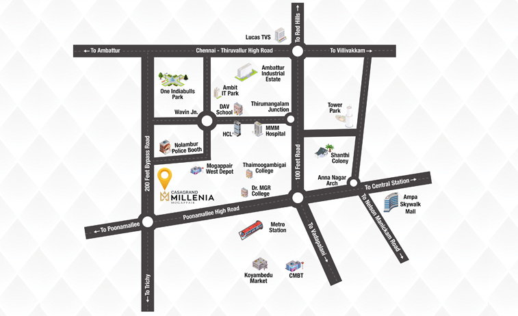Casagrand Tudor Location Map