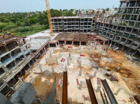 Casagrand Aquene Apartments – ongoing tower construction progress