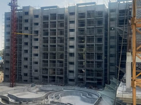 Side Short of Casagrand Aquene Apartment Block