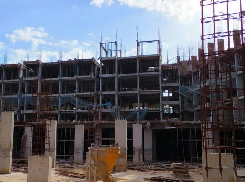 Under-construction view of Casagrand Aquene Apartment