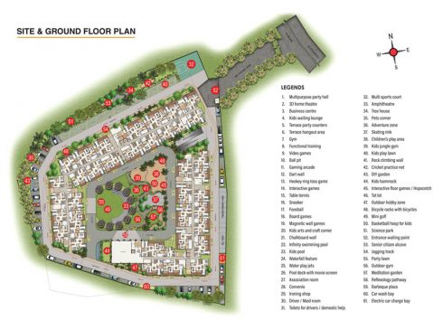 Casagrand Aquene Site & Ground Floor Plan