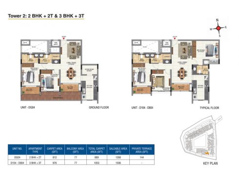 Casagrand Aquene Tower 2: 2 & 3 BHK + 2 & 3T