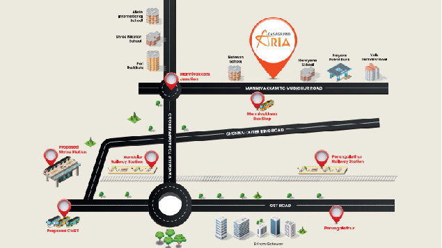 Casagrand Aria Location Map