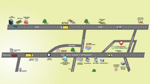 Casagrand Southbrooke Location Map