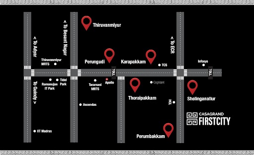 Casagrand First City Location Map