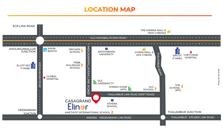 Casagrand Elinor Location Map