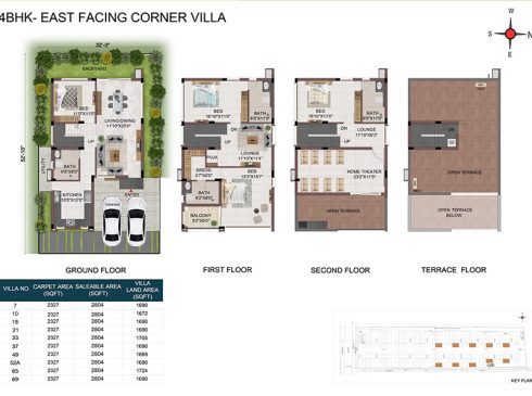 Casagrand Hanford 4 BHK East Facing Corner Villa