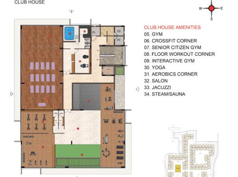 Casagrand Majestica - Club House Third Floor Plan