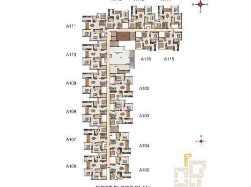 Casagrand Majestica - Block 1 First Floor Plan