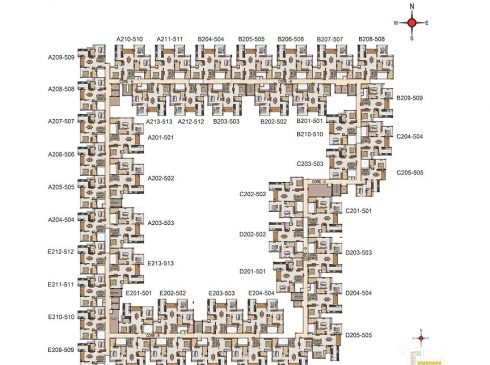 Casagrand Majestica - Block 2 Typical Floor Plan