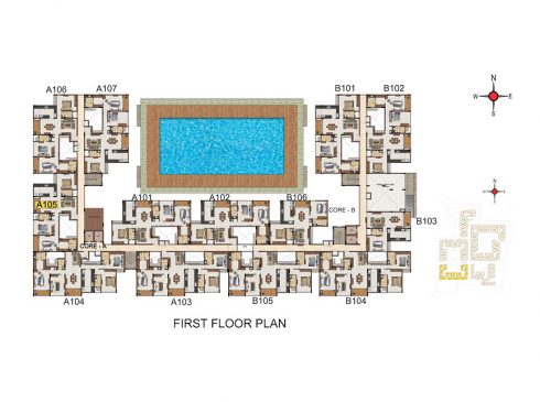 Casagrand Majestica - Block 4 First Floor Plan