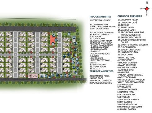 Casagrand Hanford Right Side Site Plan with Amenities