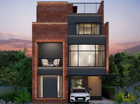 Casagrand Hanford 4 bhk Villa Evening Font View