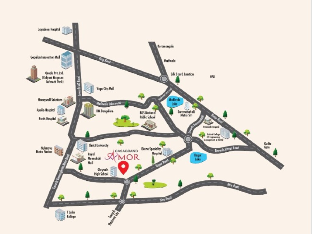 Casagrand Amor Location Map