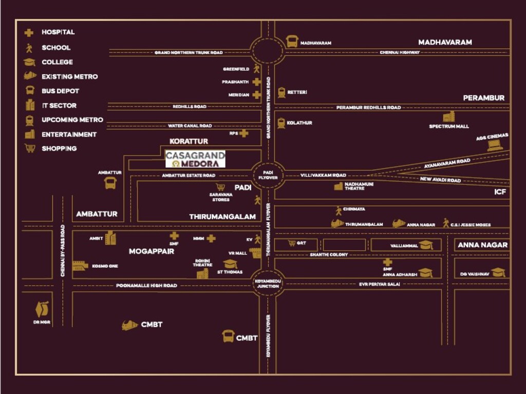 Casagrand Medora Location Map
