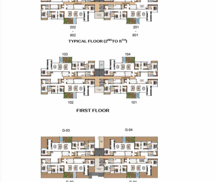Casagrand Hola Chennai Tower E & Q Floor Plan