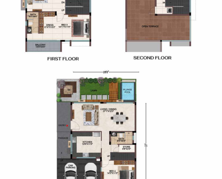 Casagrand Hola Chennai Tower B 4bhk North Facing Villa Unit Plan