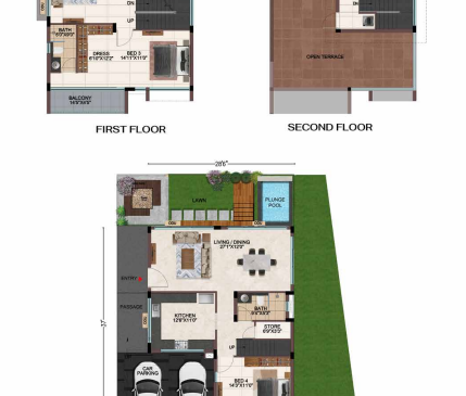 Casagrand Hola Chennai Tpwer B - 4 Bhk North Facing Villa Unit Plan