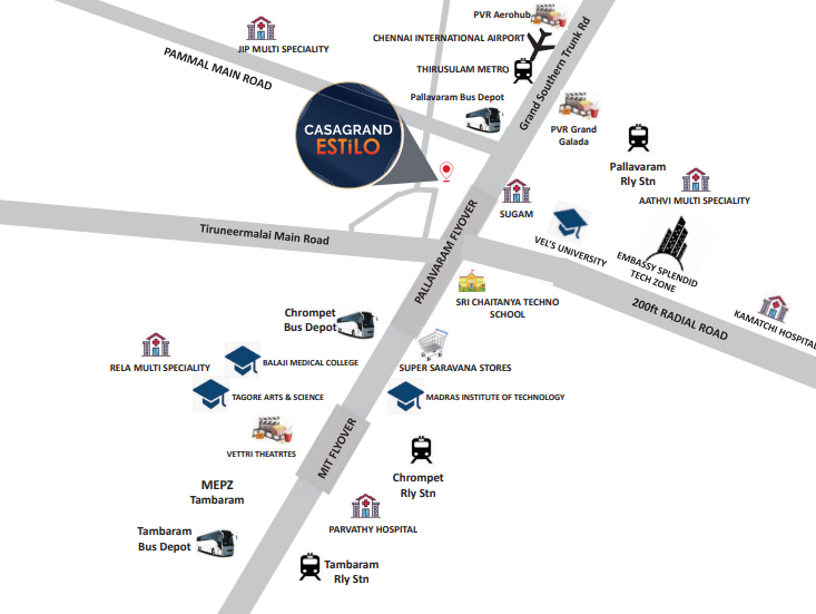 Casagrand Estilo Location Map