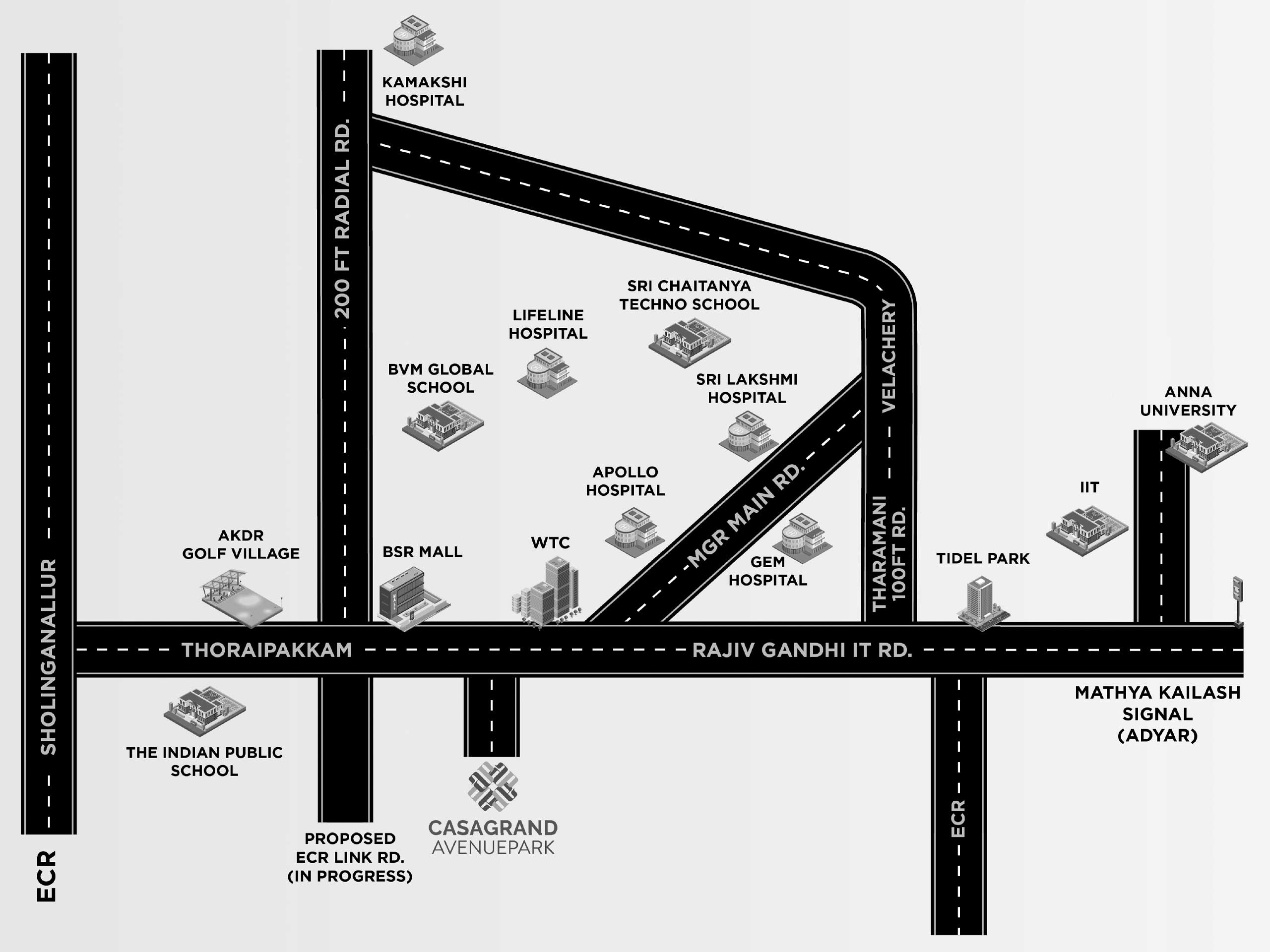 Casagrand Avenuepark Location Map