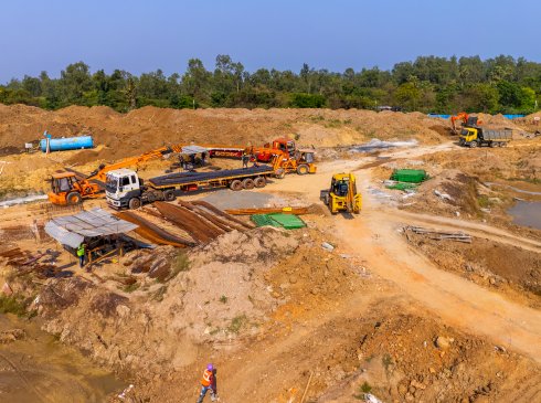 Casagrand Frenchtown building construction work in progress