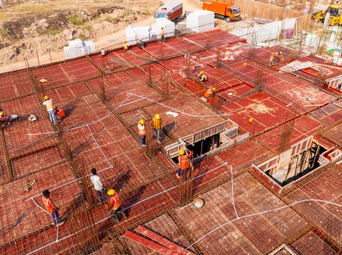 Casagrand Frenchtown site progress view of residential building structure