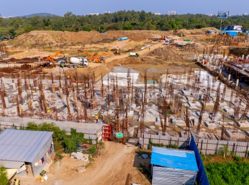 Casagrand Frenchtown site development progress at Kovilancheri