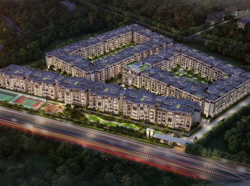 Aerial night view of Casagrand Frenchtown