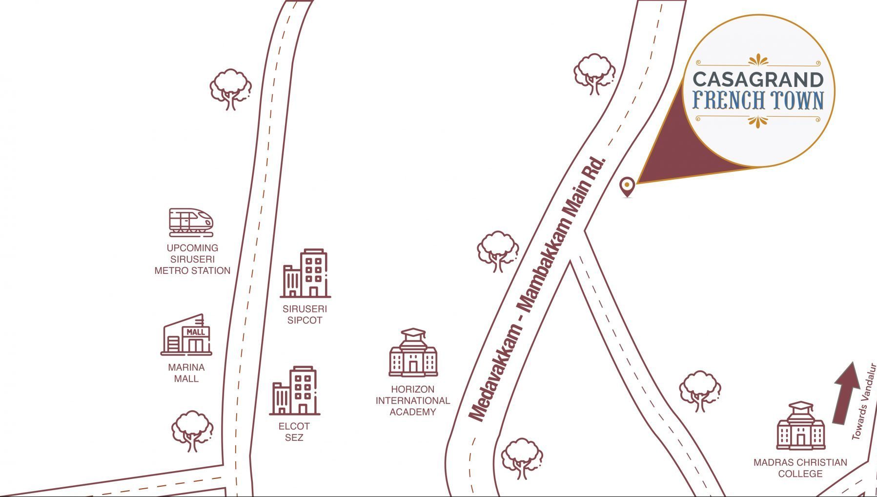 Casagrand Frenchtown Location Map