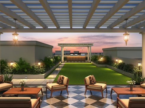 Casagrand Frenchtown Clubhouse Terrace Sitting Area