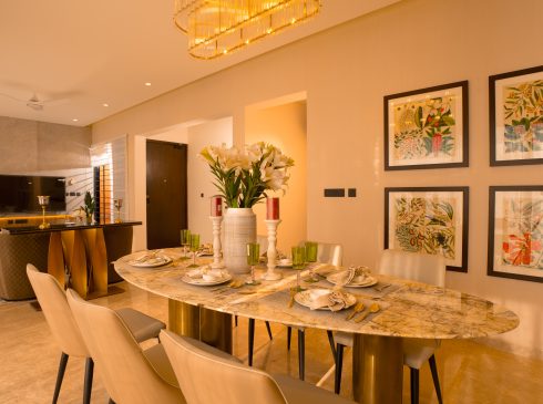 side view of dinning room of Casagrand