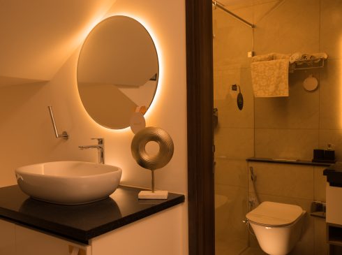 washroom outside view Casagrand Selenia