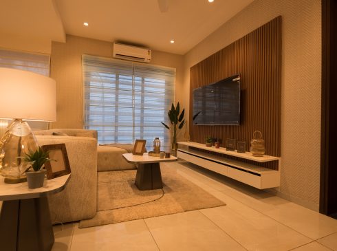 side view of lounge area of Casagrand