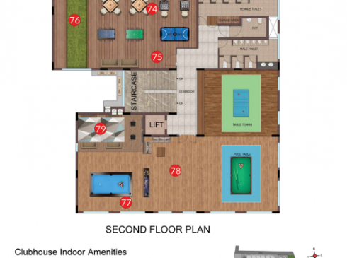 Casagrand Frenchtown - Club House Second Floor Plan