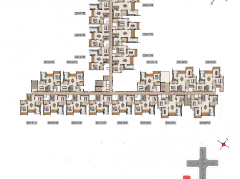 Casagrand Vivacity Tower 1 Second to Seventh Floor Plan
