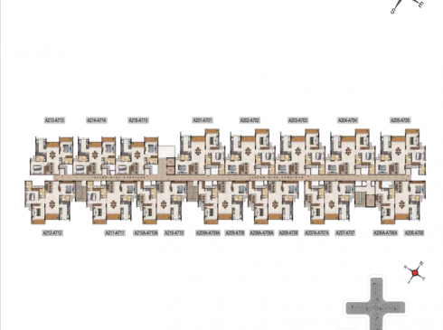 Casagrand Vivacity Tower 1 2nd to 7th Floor Plan Layout