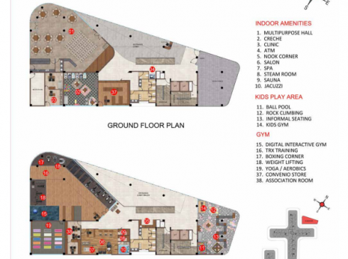 Casagrand Vivacity Clubhouse Ground and First Floor Plan