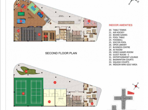 Casagrand Vivacity Clubhouse Second and Third Floor Plan