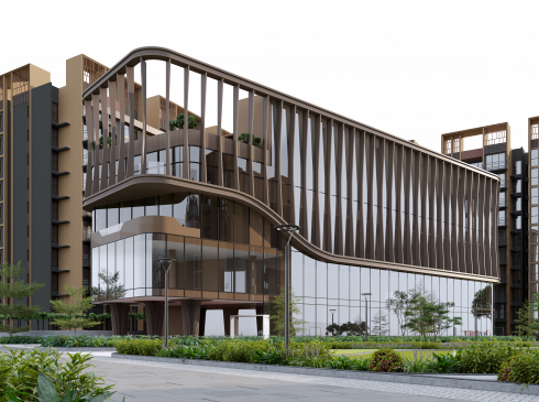 Casagrand Vivacity Clubhouse – Stylish Building with Glass Walls