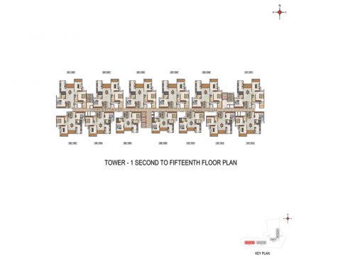 Casagrand Casablanca Tower 1 Second to Fifteenth Floor Plan