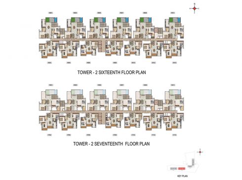 Casagrand Casablanca Tower 2 Sixteenth and Seventeenth Floor Plan
