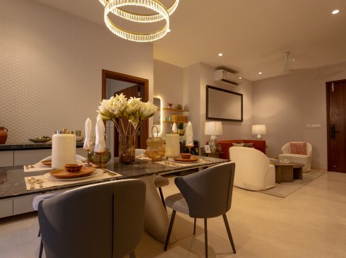 Casagrand Casablanca Luxury flats dining and living area