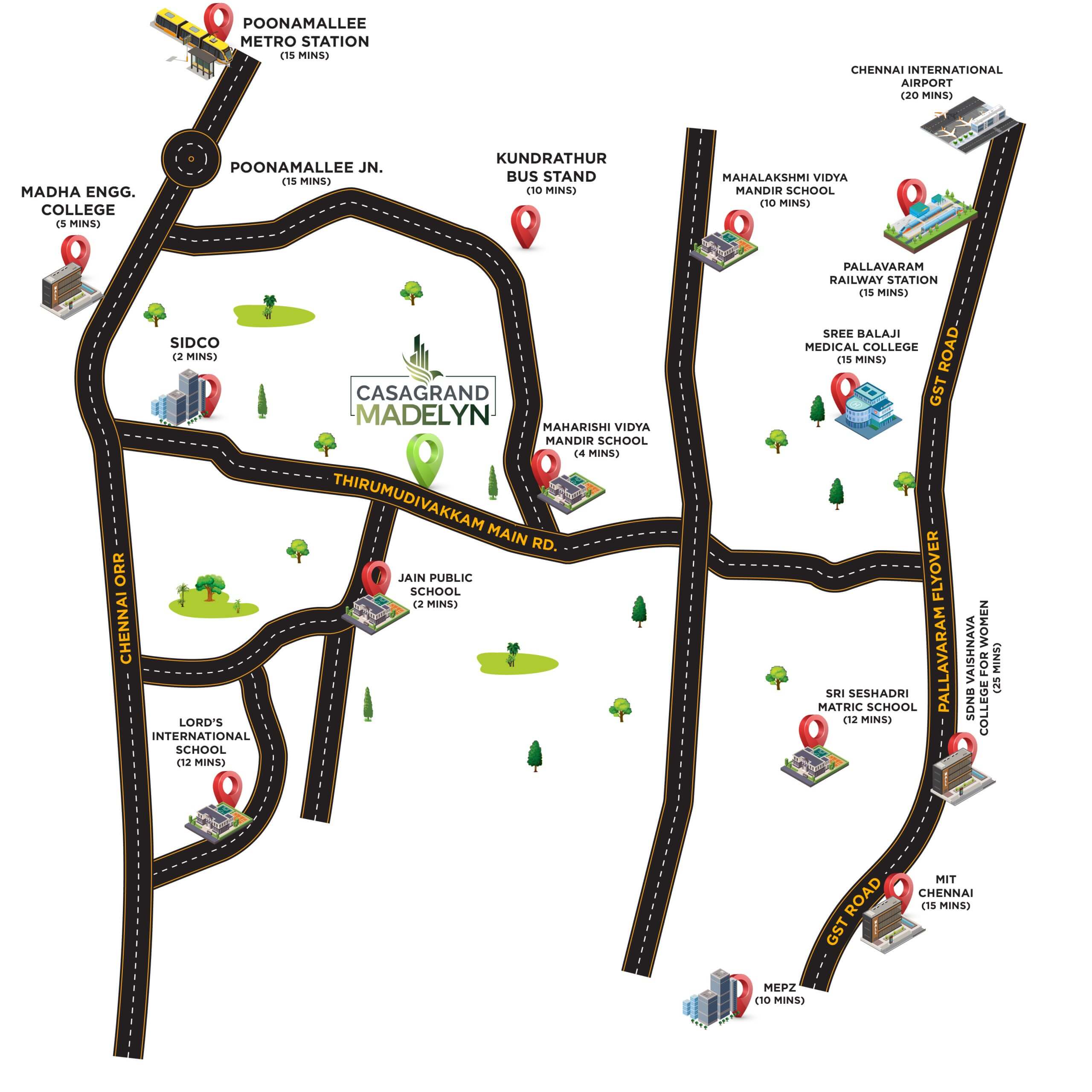 Casagrand Madelyn Location Map