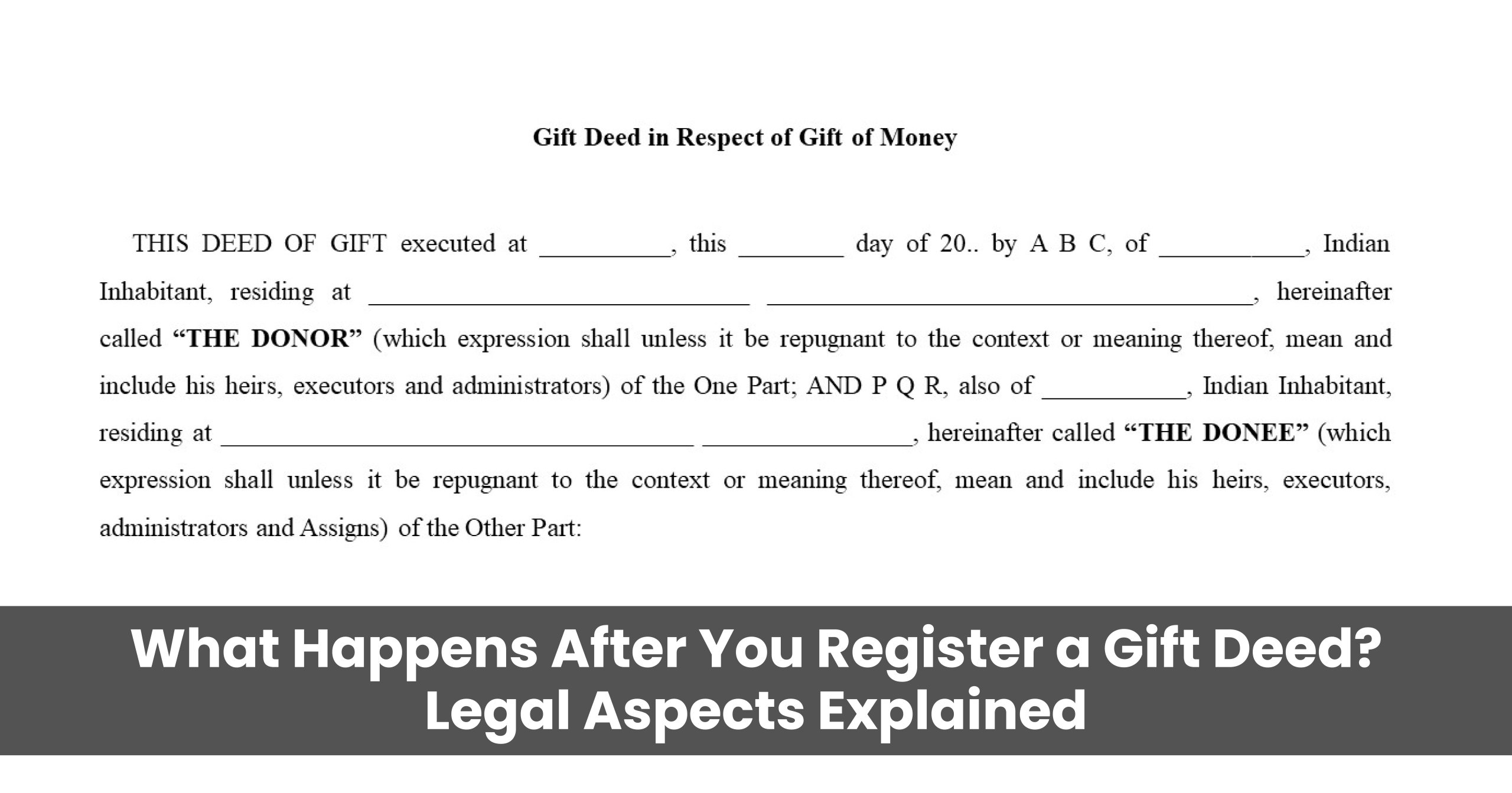 what is gift deed