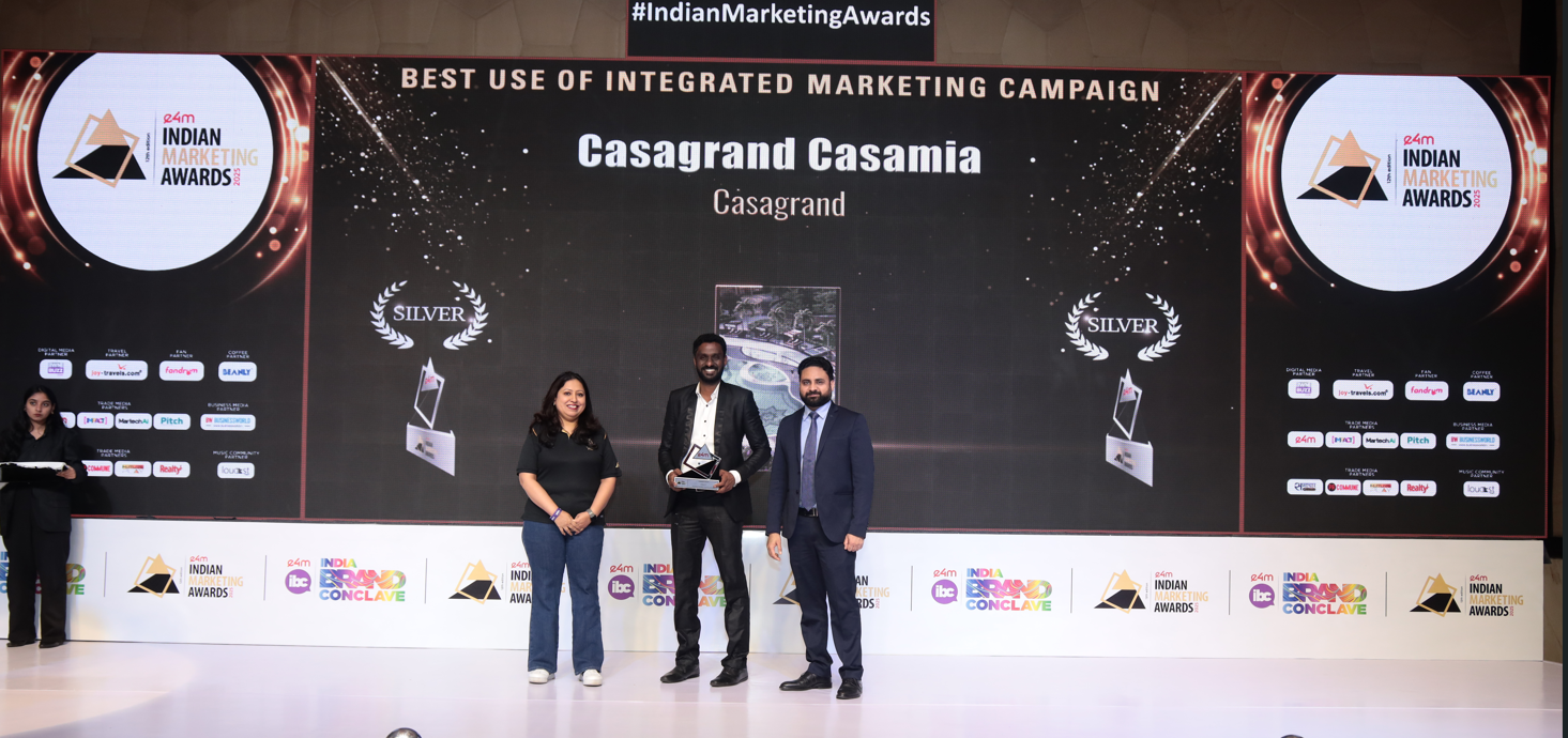12th edition of the Indian Marketing Awards (IMA) 2025 - " Best Use of Integrated Marketing Campaign" for Casagrand Casamia